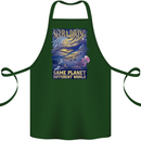 Same Planet Different World Cotton Apron 100% Organic Forest Green