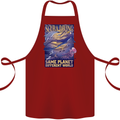 Same Planet Different World Cotton Apron 100% Organic Maroon