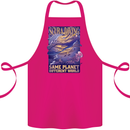 Same Planet Different World Cotton Apron 100% Organic Pink