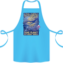 Same Planet Different World Cotton Apron 100% Organic Turquoise