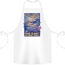 Same Planet Different World Cotton Apron 100% Organic White