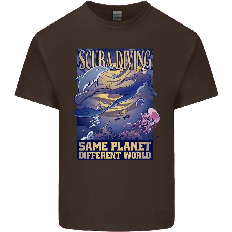 Same Planet Different World Kids T-Shirt Childrens Chocolate