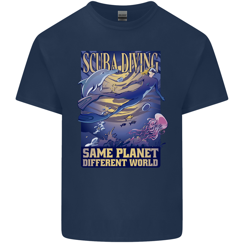 Same Planet Different World Kids T-Shirt Childrens Navy Blue