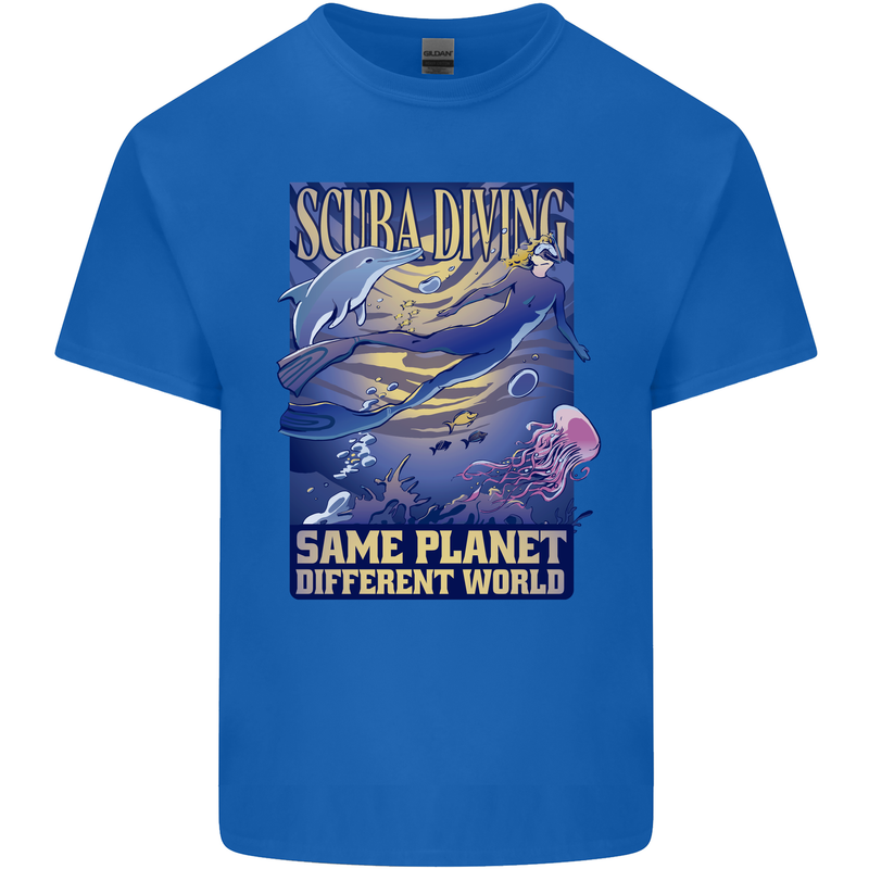 Same Planet Different World Kids T-Shirt Childrens Royal Blue