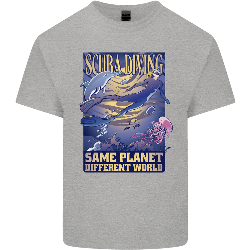 Same Planet Different World Kids T-Shirt Childrens Sports Grey