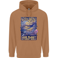 Same Planet Different World Mens 80% Cotton Hoodie Caramel Latte