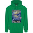 Same Planet Different World Mens 80% Cotton Hoodie Irish Green