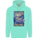 Same Planet Different World Mens 80% Cotton Hoodie Peppermint