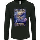 Same Planet Different World Mens Long Sleeve T-Shirt Black
