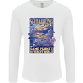 Same Planet Different World Mens Long Sleeve T-Shirt White