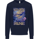 Same Planet Different World Mens Sweatshirt Jumper Navy Blue