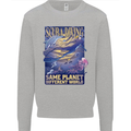 Same Planet Different World Mens Sweatshirt Jumper Sports Grey