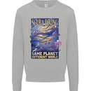 Same Planet Different World Mens Sweatshirt Jumper Sports Grey