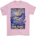 Same Planet Different World Mens T-Shirt Cotton Gildan Light Pink