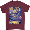 Same Planet Different World Mens T-Shirt Cotton Gildan Maroon