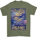 Same Planet Different World Mens T-Shirt Cotton Gildan Military Green