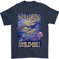 Same Planet Different World Mens T-Shirt Cotton Gildan Navy Blue