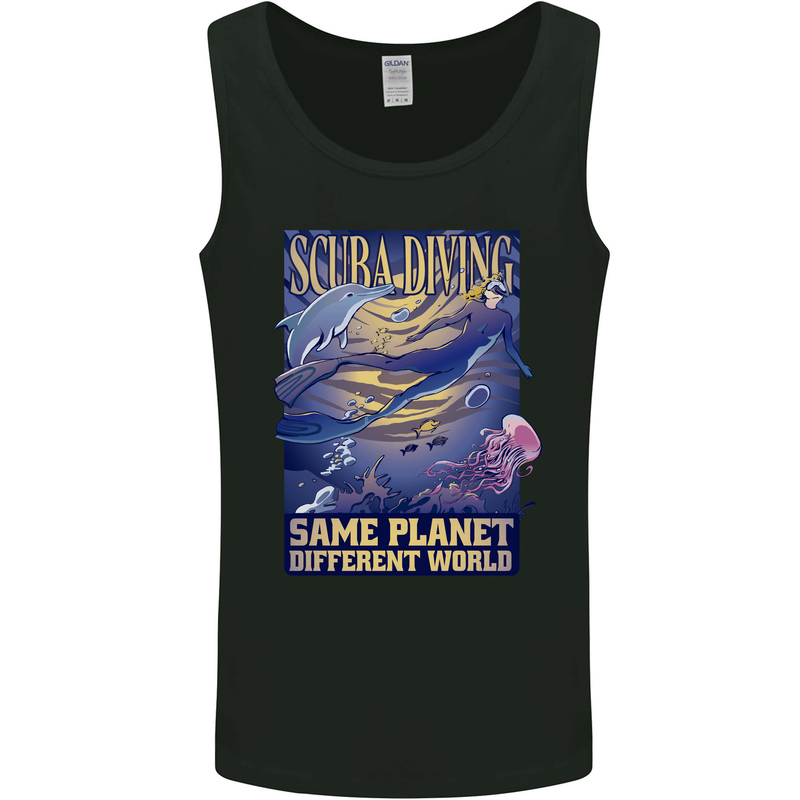 Same Planet Different World Mens Vest Tank Top Black