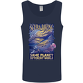 Same Planet Different World Mens Vest Tank Top Navy Blue
