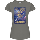 Same Planet Different World Womens Petite Cut T-Shirt Charcoal