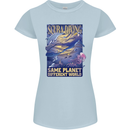 Same Planet Different World Womens Petite Cut T-Shirt Light Blue