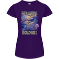 Same Planet Different World Womens Petite Cut T-Shirt Purple