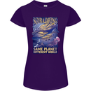 Same Planet Different World Womens Petite Cut T-Shirt Purple