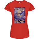 Same Planet Different World Womens Petite Cut T-Shirt Red