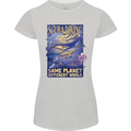 Same Planet Different World Womens Petite Cut T-Shirt Sports Grey