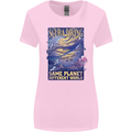Same Planet Different World Womens Wider Cut T-Shirt Light Pink