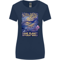 Same Planet Different World Womens Wider Cut T-Shirt Navy Blue