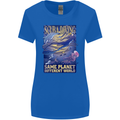 Same Planet Different World Womens Wider Cut T-Shirt Royal Blue