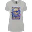 Same Planet Different World Womens Wider Cut T-Shirt Sports Grey