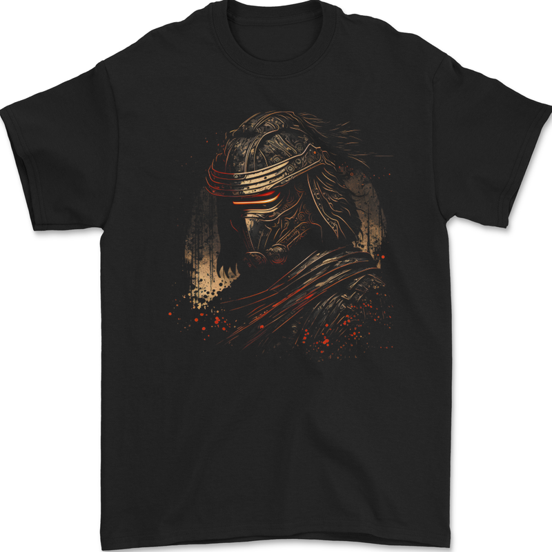 Samurai Assassin Japanese Fantasy Warrior Mens Gildan Cotton T-Shirt Black
