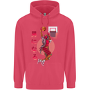 Samurai Basketball Player Childrens Kids Hoodie Heliconia