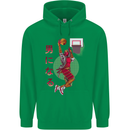 Samurai Basketball Player Childrens Kids Hoodie Irish Green