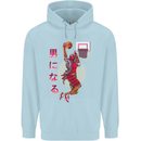Samurai Basketball Player Childrens Kids Hoodie Light Blue