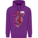 Samurai Basketball Player Childrens Kids Hoodie Purple