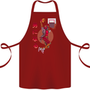 Samurai Basketball Player Cotton Apron 100% Organic Maroon
