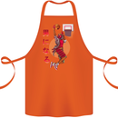Samurai Basketball Player Cotton Apron 100% Organic Orange