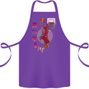 Samurai Basketball Player Cotton Apron 100% Organic Purple
