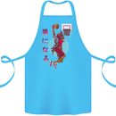 Samurai Basketball Player Cotton Apron 100% Organic Turquoise