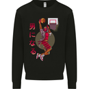 Samurai Basketball Player Kids Sweatshirt Jumper Black