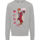 Samurai Basketball Player Kids Sweatshirt Jumper Sports Grey