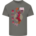 Samurai Basketball Player Kids T-Shirt Childrens Charcoal