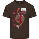 Samurai Basketball Player Kids T-Shirt Childrens Chocolate