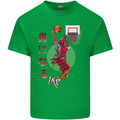 Samurai Basketball Player Kids T-Shirt Childrens Irish Green