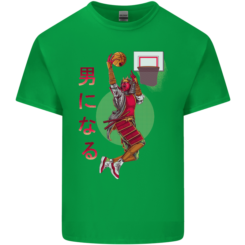 Samurai Basketball Player Kids T-Shirt Childrens Irish Green