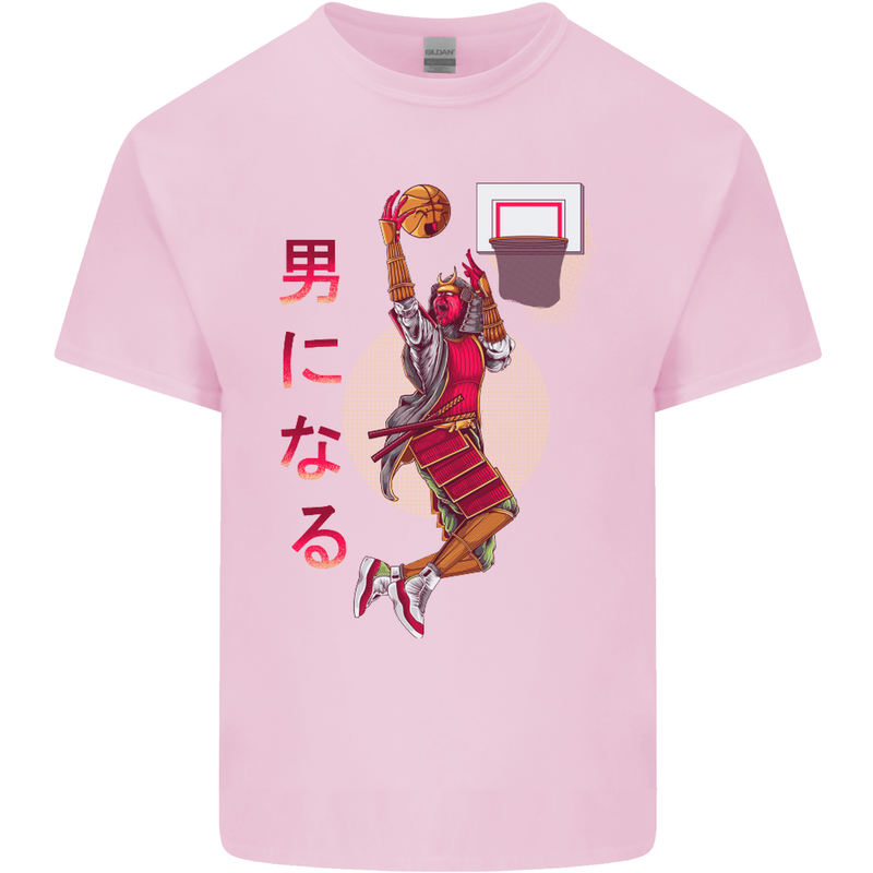 Samurai Basketball Player Kids T-Shirt Childrens Light Pink