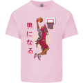 Samurai Basketball Player Mens Cotton T-Shirt Tee Top Light Pink